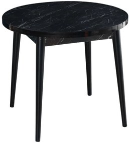 Τραπέζι Stil 107BCK1506 90x77,5x90cm Marble Effect Black Μοριοσανίδα,Ξύλο