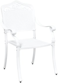 vidaXL Καρέκλα Κήπου 2 pcs Λευκό 55 x 56.5 x 91εκ Αλουμίνιο