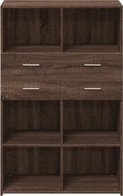 vidaXL Ντουλάπι Καφέ Δρυς 80x42,5x124 εκ. από Επεξεργασμένο Ξύλο