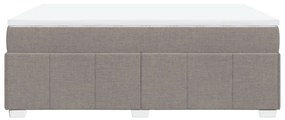 Κρεβάτι Boxspring με Στρώμα Taupe 140x200 εκ. Υφασμάτινο - Μπεζ-Γκρι