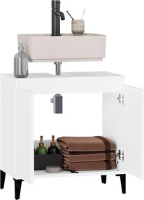 vidaXL Ντουλάπι Νιπτήρα Λευκό 58 x 33 x 60 εκ. από Επεξεργασμένο Ξύλο