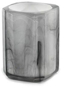 Ποτηροθήκη Γκρι Με Υφή Μαρμάρου Πλαστικό 7.3x10.3cm - 06510127