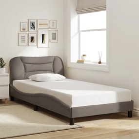 vidaXL Σκελετός Κρεβατιού Χωρίς Στρώμα Taupe 100 x 200 εκ. Υφασμάτινο