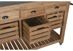 Ντουλάπι κουζίνας Home ESPRIT Μαύρο Φυσικό 142 x 75 x 96 cm