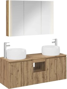 vidaXL Σετ Ντουλαπιών Μπάνιου 4 pcs Artisan Δρυς Επεξεργασμένο Ξύλο