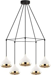Φωτιστικό Οροφής Yildo 892OPV1761 Φ68x174cm 5xE27 40W White-Gold Opviq