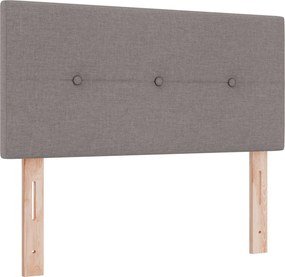 vidaXL Κρεβάτι box spring με στρώμα Taupe 90 x 200 cm Ύφασμα