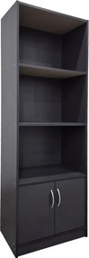 Βιβλιοθήκη Tekaro pakoworld σε ανθρακί απόχρωση 60x29x166εκ