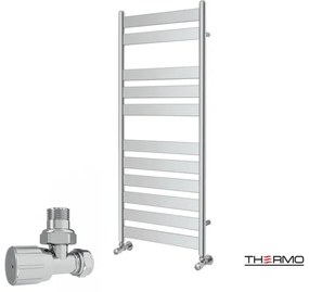 Thermo LARGO Θερμαινόμενη πετσετοκρεμάστρα από Mild Steel με υδραυλική λειτουργία, 120x50cm Chrome