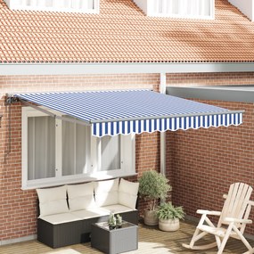 vidaXL Σκηνίτσα Αναδιπλούμενη Μπλε και άσπρο 350x250 εκ ύφασμα