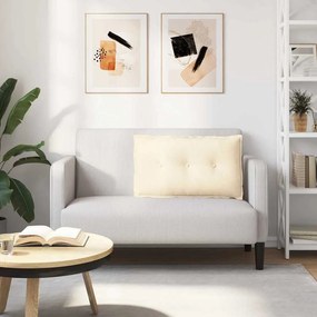 vidaXL Μαξιλάρι Πλάτης Κρεμ 80 x 50 cm Υφασμάτινο Κορντουρά