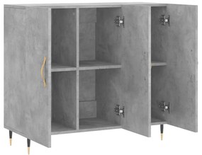vidaXL Ντουλάπι Γκρι Σκυροδέματος 90x34x80 εκ. Επεξεργασμένο Ξύλο