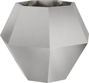 vidaXL Γλάστρα 2 pcs Ασημί 75 x 75 x 60 εκ Ανοξείδωτο ατσάλι