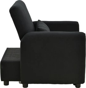 Πολυθρόνα-κρεβάτι Flexa pakoworld ύφασμα μαύρο 85x92x84εκ