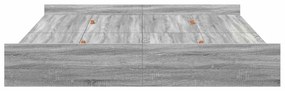 vidaXL Κρεβάτι με αποθηκευτικό χώρο Γκρι sonoma 200 x 200 cm