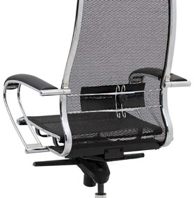 Καρέκλα γραφείου εργονομική Samurai-2 Megapap με ύφασμα Mesh σε μαύρο 70x71x123/138εκ. - Ύφασμα - GP008-0026