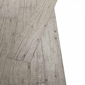 vidaXL Πλάκες Δαπέδου 18 pcs Γκρι 5,26 τ.μ. PVC