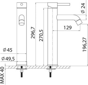 Karag Artemis B99002 Oro - Μπαταρία Επιτραπέζιου Nιπτήρα