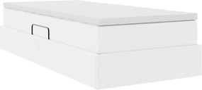 vidaXL Κρεβάτι με αποθηκευτικό χώρο και στρώμα Λευκό 90 x 200 cm