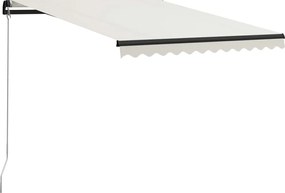 vidaXL Τέντα Συρόμενη Χειροκίνητη Κρεμ 300 x 250 εκ.