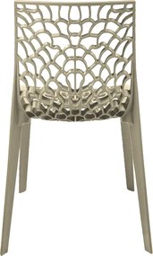 Καρέκλα Hush pakoworld pp σε cappuccino απόχρωση 50x57x81εκ