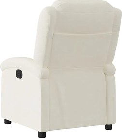 vidaXL Πολυθρόνα Ανακλινόμενη Ηλεκτρική Κρεμ Βελούδινη