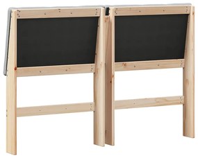 vidaXL Ταπετσαρισμένο κεφαλάρι Ανοιχτό γκρι 140 cm