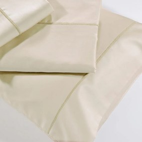 Ζεύγος Μαξιλαροθήκες Με Φάσα (52x75) Down Town S250 Εκρού