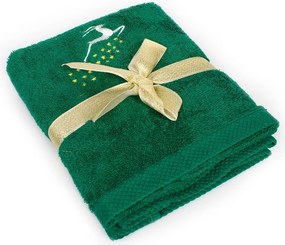 Χριστουγεννιάτικες Πετσέτες (Σετ 2τμχ) Dimcol Reindeer Green