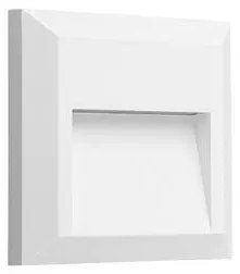 Απλίκα Τοίχου Τετράγωνη LED 2.1W 3CCT Μισό Πλαστικό IP65 ΦOS_ME-21-5103-1-Λευκό 21-5103-1
