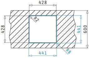 Νεροχύτης Pyramis Lume 1B-40X40