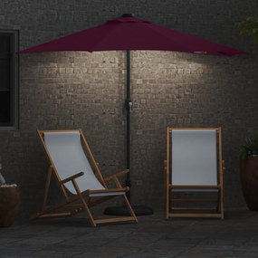 vidaXL Ομπρέλα Κήπου Μπορντό 294 x 150 x 224 εκ. ύφασμα