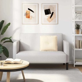 vidaXL Μαξιλάρι Πλάτης Κρεμ 50 x 45 εκ. Υφασμάτινο Κορντουρά
