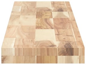 Ράφι Κρεμαστό 140x20x4 εκ. Ακατέργαστο Μασίφ Ξύλο Ακακίας - Καφέ