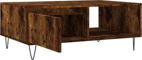 vidaXL Τραπεζάκι Σαλονιού Καπνιστή Δρυς 90x60x35εκ. Επεξεργασμ. Ξύλο