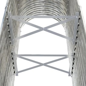 VidaXL Ζαρντινιέρα Ασημί 114x40x68 εκ. Γαλβανισμένος χάλυβας