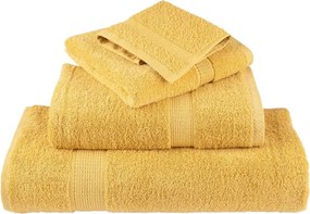 vidaXL Πετσέτες Premium SOLUND 2 τεμ. Χρυσές 100x200 εκ. 600 γρ./μ²