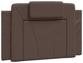 vidaXL Κρεβάτι με Στρώμα Καφέ 90x190 εκ. από Συνθετικό Δέρμα