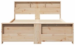 vidaXL Σκελετός Κρεβατιού Καφέ 160 x 200 cm Μασίφ ξύλο πεύκου
