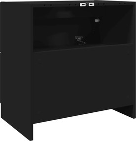 vidaXL Ντουλάπι Νιπτήρα Μαύρο 59x37x59 εκ. Επεξεργασμένο Ξύλο