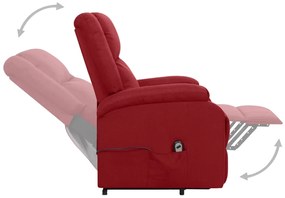 vidaXL Πολυθρόνα Ανακλ. Μπορντό Υφασμάτινη