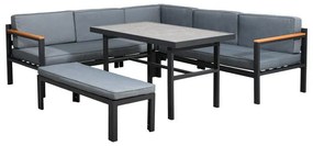 Σετ κήπου γωνιακό Estelle Fylliana Γκρί 213x213x65 εκ. 213x213x65 εκ.