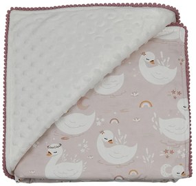 Κουβέρτα Minky Αγκαλιάς (90x90) Bebe Stars Swan 3143