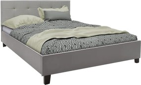 Κρεβάτι Mago pakoworld pu γκρι ματ 150x200εκ