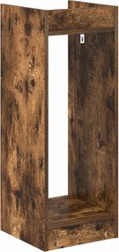 vidaXL Βάση φυτών Καπνιστή Δρυς 30 x 30 x 80 cm