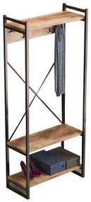 Έπιπλο εισόδου Baker καρυδί-μαύρο 90x34x180εκ 90x34x180 εκ.