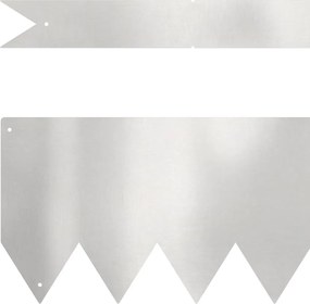 vidaXL Περίγραμμα γκαζόν 10 pcs Ασημί 100 x 0.05 x 20 εκ