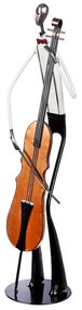 Φιγούρα Musician "Jazzband" Μέταλλο Μαύρο Λευκό PU 10.5x9.5x40.5cm