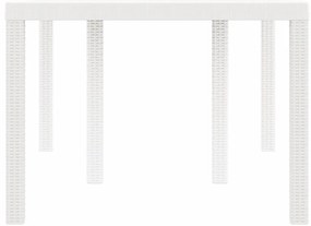 vidaXL Τραπέζι Κήπου Λευκό 150x100x73 εκ. Πολυ Ρατάν