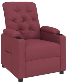 vidaXL Πολυθρόνα Ανακλινόμενη Μπορντό Υφασμάτινη